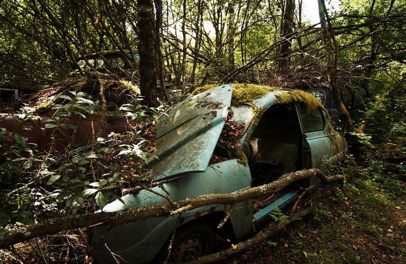 قبرستان خودروهای قدیمی در سوئد